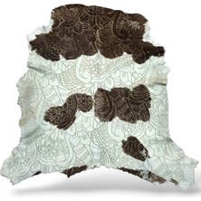 Ottoman Pouffe Art Deco Eskitme Stil Hakiki Gerçek Deri Dana Post 72X90CM