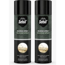 Selsil Silikon Sprey 500 ml Şeffaf Yağlayıcı Su Itici ve Ses Önleyici Bakım Spreyi 2 Adet