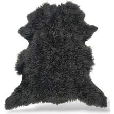 Ottoman Pouffe Hakiki Gerçek Deri Koyun Postu 70X77CM
