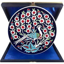 Çini Evi Iznik Çini Tabak  Hayat Ağacı ve Tavus Kuşu Motifli 18 cm