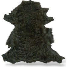 Ottoman Pouffe Hakiki Gerçek Deri Koyun Postu 70X77CM