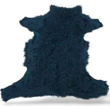 Ottoman Pouffe Hakiki Gerçek Deri Koyun Postu 67X65CM