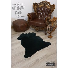 Ottoman Pouffe Hakiki Koyun Derisi Özel Ipek Serisi, Ipeksi Yumuşaklık ve Parlaklık, Dana Deri Posteki