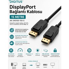 Digitus Dıgıtus Displayport Bağlantı Kablosu, 15 Metre Full Hd