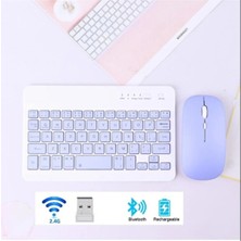 Tastech Tmk-04 Şarjlı Kablosuz Klavye Mouse Seti Dual Mode 2.4ghz ve Bluetooth Pc Tablet Telefon Ios Android Windows Uyumlu