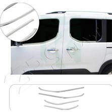 Servet Dizayn Oto Peugeot Rifter Uyumlu 2019 ve Üzeri Krom Cam Çıtası 4 Parça Paslanmaz Çelik