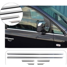 Servet Dizayn Oto Volkswagen Caddy Uyumlu 2015-2020 Krom Cam Çıtası 6 Parça Paslanmaz Çelik