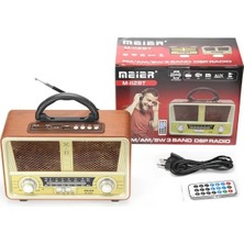 Tastech Şarjlı Nostaljik Retro Radyo Sd Kart USB Bluetooth Fm Radyolu Taşınabilir Kablosuz Hoparlör M-112BT
