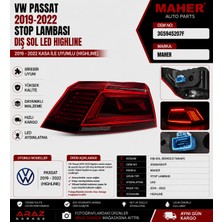 Vw Passat 2019-2022 Dış Sol LED Highline Stop Lambası Maher Oem 3G5945207F