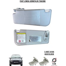 FZW Fıat Lınea Güneşlik (Güneş Siperliği) Takımı Cepli Aynalı