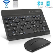 Tastech Tmk-04 Şarjlı Kablosuz Klavye Mouse Seti Dual Mode 2.4ghz ve Bluetooth Pc Tablet Telefon Ios Android Windows Uyumlu