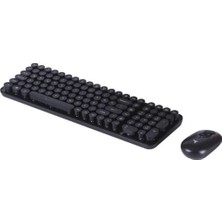 Tastech Tmk-07 Kablosuz Q Klavye Mouse Seti Retro Daktilo Görünümlü 2.4ghz USB Wireless Çok Renkli