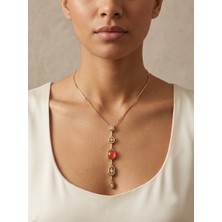 Mia Donna Jewelry Mia Donna Kuvars Moru Y Çelik Kolye