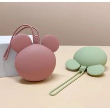 My Balli Store Mickey Mouse Silikon Emzik Kutusu - Emzik Saklama Kabı - Hijyenik ve Askılı Tasarım(Koyu Pembe)