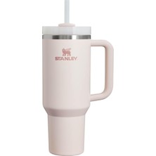 AyrStore Stanley Quencher Pipetli Termos Bardak, Pembe Kuvars (Rose Quartz), 0.89 Litre