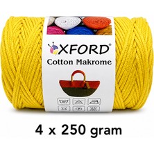 Oxford İplik Cotton Makrome 4'lü Paket NO:1222 Sarı