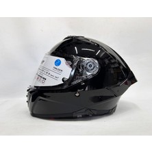 mt Thunder 4sv R Pure Parlak Siyah Şefaf Vizörlü Kask - Iç Güneş Vizörlü