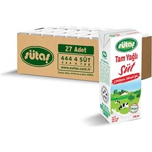 Sütaş Tam Yağlı Süt 200 ml (27 Adet)