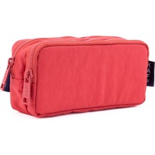 AyrStore Kaff 105 Yıkanabilir Çift Bölmeli Kalemlik Kalem Kutusu (Mercan)