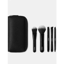 Kıko Makyaj Fırçaları - Travel Brush Set Siyah Renkli Profesyonel Kullanım Içintaşınabilir Set