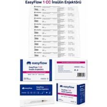 Easyflow 1 cc Insülin Enjektörü 26G x 13 mm (0.45 x 13 Mm) Steril Tek Kullanımlık 100 Adet