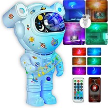 Tastech Astronaut Speaker Projector Lamp Bluetooth Speaker Stickerlı Kumandalı Astronot Model Gece Lambası