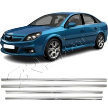 Servet Dizayn Oto Opel Vectra C Uyumlu 2002-2008 Krom Cam Çıtası 4 Parça Paslanmaz Çelik
