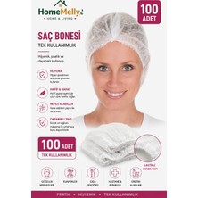 Btm Home 100 Adet Beyaz Renkli Tek Kullanımlık Cerrahi Bone Aşçı Şef Bonesi