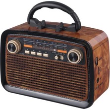 Tastech Fenerli Fm Radıo Usb+Sd+Bluetooth Hoparlör Nostaljik Radyo Şarjlı Bt Speaker