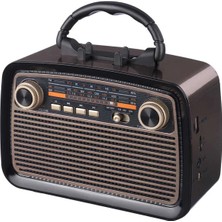 Tastech Fenerli Fm Radıo Usb+Sd+Bluetooth Hoparlör Nostaljik Radyo Şarjlı Bt Speaker