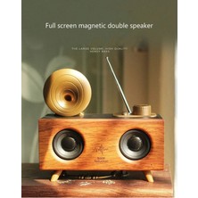 Tastech Nostaljik Radyo Ahşap Bluetooth Hoparlör Sd Kart ve USB Girişli Fm Radyolu Şarjlı Speaker