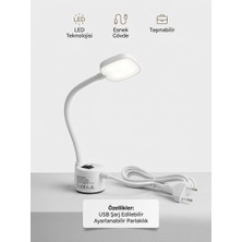 Mavi Makina Suji Spiralli Mıknatıslı Fişli LED Lamba