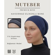 Muteber Bone Kaydırmaz Silikonlu Bone - Önü Çift Kat - Bağlamalı Model - Rahat Iç Bone