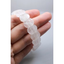 Healcrystal Saf Işığın Gücü: Oval Faset Kesim Kristal Kuvars Doğal Taş Bileklik