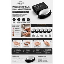 Mersi Shop Paslanmaz Çelik Koku Giderici Sabun | 304 Çelik El Koku Giderici Soğan Sarımsak Balık Kokusu Temizleyici
