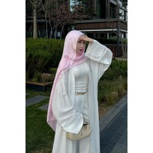 Camellia Scarfs Italyan Jakar Şal Dalga Desen - Şeker Pembe