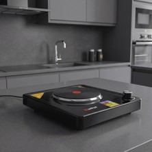 Kunhya Tekli Elektrikli Ocak Siyah