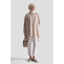Armine Rayon Karışımlı Tunik Bej
