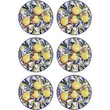 The Mia Odore Di Limone Pasta Tabağı 6lı Set 19 cm ODL0002
