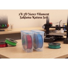 Geseus 3D Yazıcı Filament Saklama Kabı Seti Hava Sızdırmaz Contalı 4.5 Lt 2'li Set MAB-179