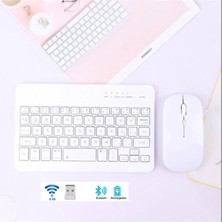 Tastech Tmk-04 Şarjlı Kablosuz Klavye Mouse Seti Dual Mode 2.4ghz ve Bluetooth Pc Tablet Telefon Ios Android Windows Uyumlu