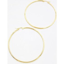 Mudanis Halka Küpe 7cm - Altın — Renk: Altın