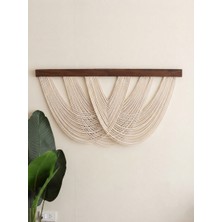 Aura Ahşap Detaylı Makrome Duvar Süsü