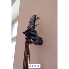 Bytex Store Gitar Duvar Askı Aparatı - El Şeklinde Tasarım - Keman & Ukulele Uyumlu Siyah Renk