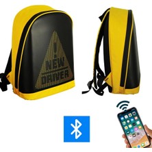Tastech LED Ekranlı Motorsiklet Çantası Bluetooth App Kontrollü Okul Sırt Çantası Gift Yazı Resim Pixell