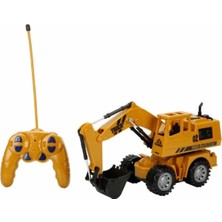 Tastech 1:24 Işıklı USB Şarjlı Uzaktan Kumandalı Ekskavatör 5 Kanal Hareketli Rc Excavator