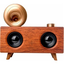 Tastech Nostaljik Ahşap Radyo Şarjlı Taşınabilir Bluetooth Hoparlör Sd Kart USB Girişli Retro Speaker