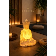 Printella Buddha LED Dekoratif Ortam Aydınlatması Meditasyon Yoga Ev Ofis Dekoru Şık Hediye Biblo