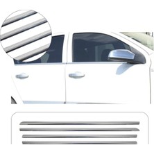 Servet Dizayn Oto Opel Astra H Hb Uyumlu 2004-2009 Krom Cam Çıtası 4 Parça Paslanmaz Çelik