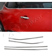Servet Dizayn Oto Renault Clio 5 Uyumlu Krom Cam Çıtası 4 Parça Paslanmaz Çelik